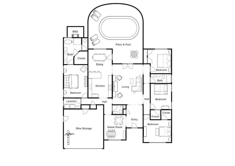 Holiday home Poolside Place-game Room-mtb-friendly Bentonville